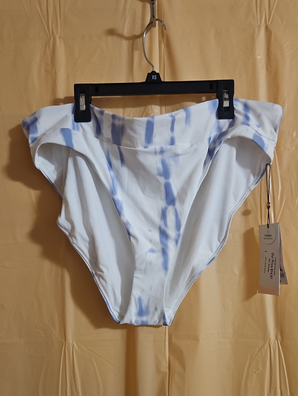 CALIA Mid Rise Wide Banded High Leg Bottom: PYTHON PERI DUSK: NEW WITH TAGS: XXL